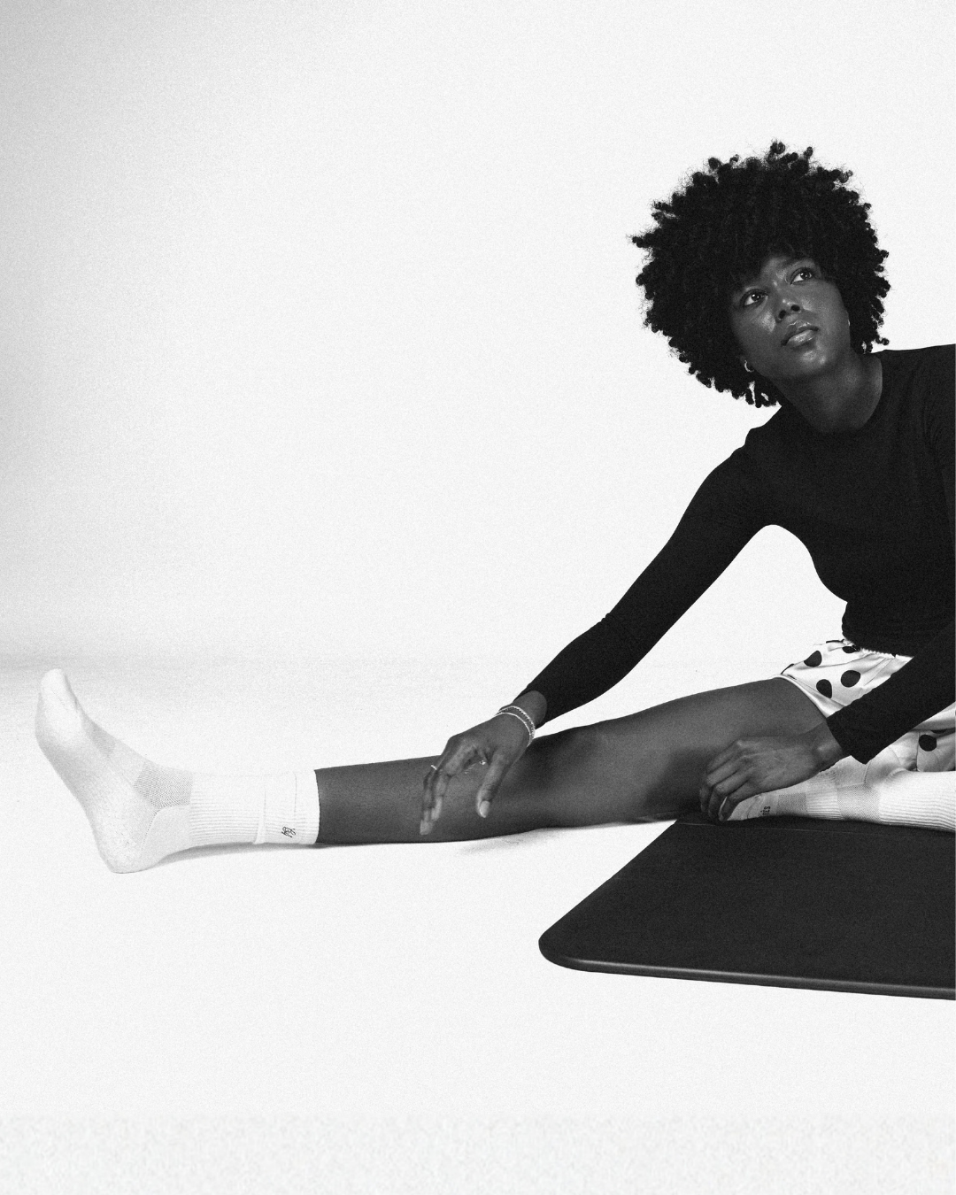 The Basic White Crew Grip Sock