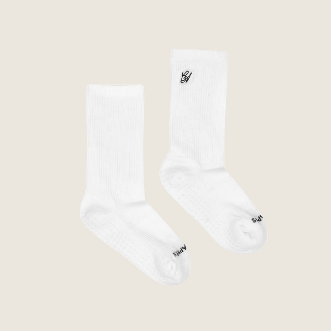 The Basic White Crew Grip Sock