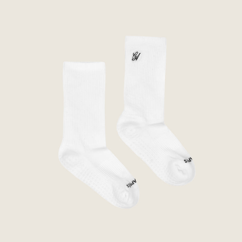 The Basic White Crew Grip Sock