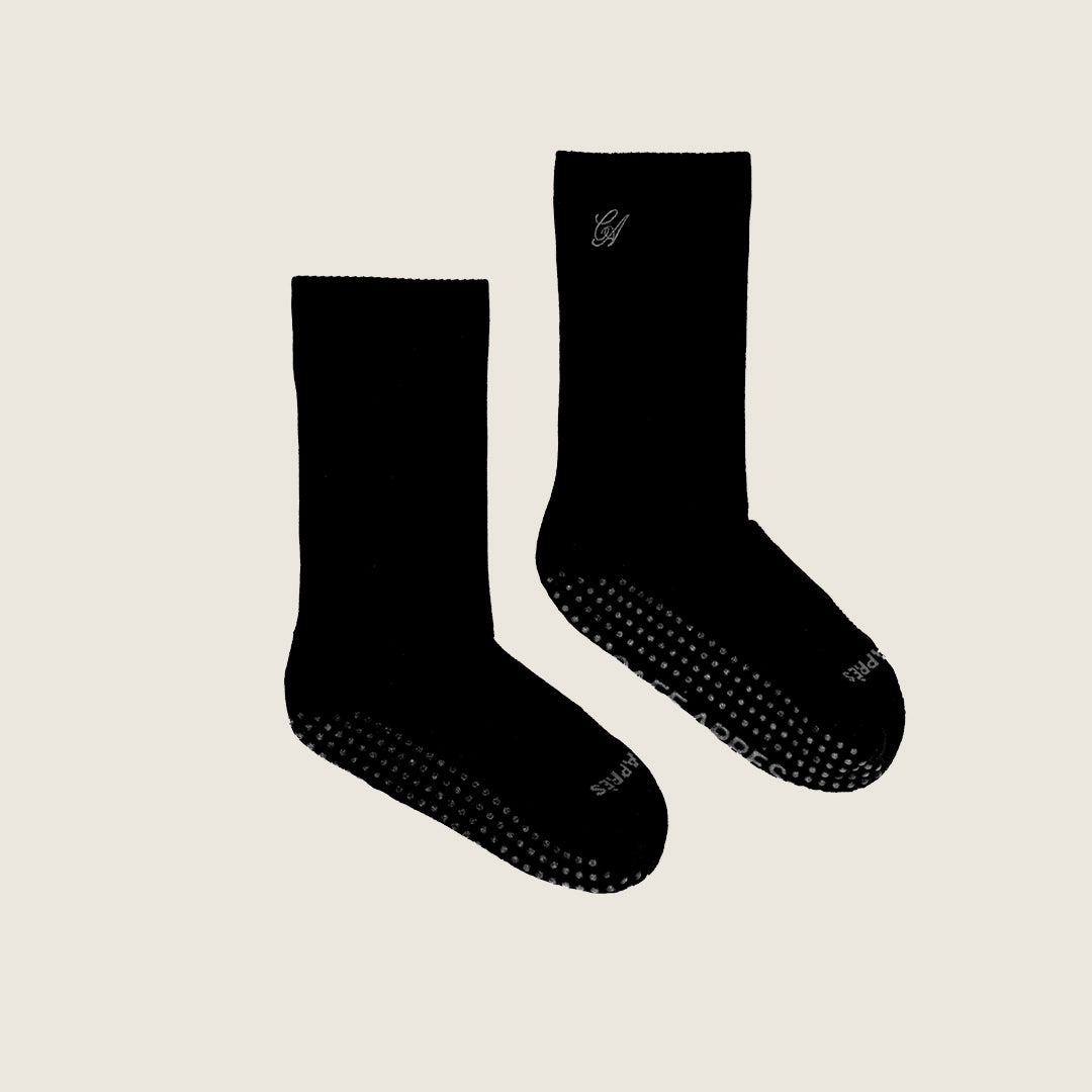 The Basic Black Crew Grip Sock