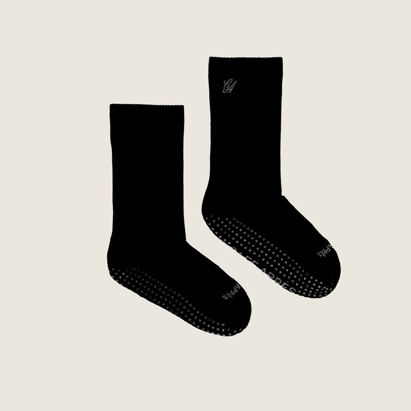 The Basic Black Crew Grip Sock