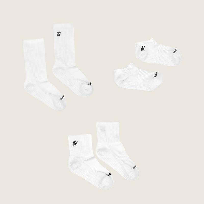 The White Grip Sock Trio