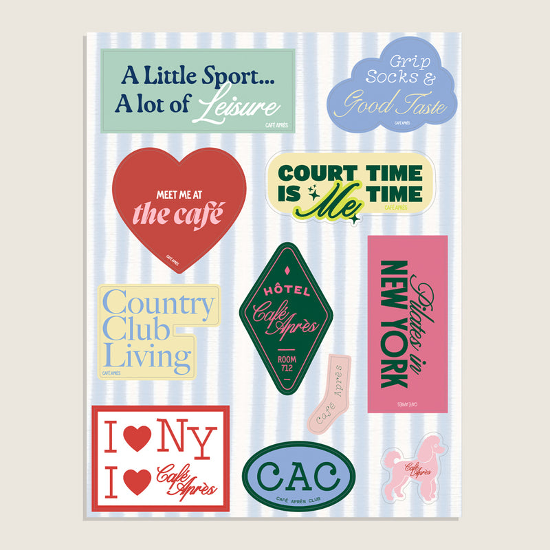Café Après Essential Sticker Sheet