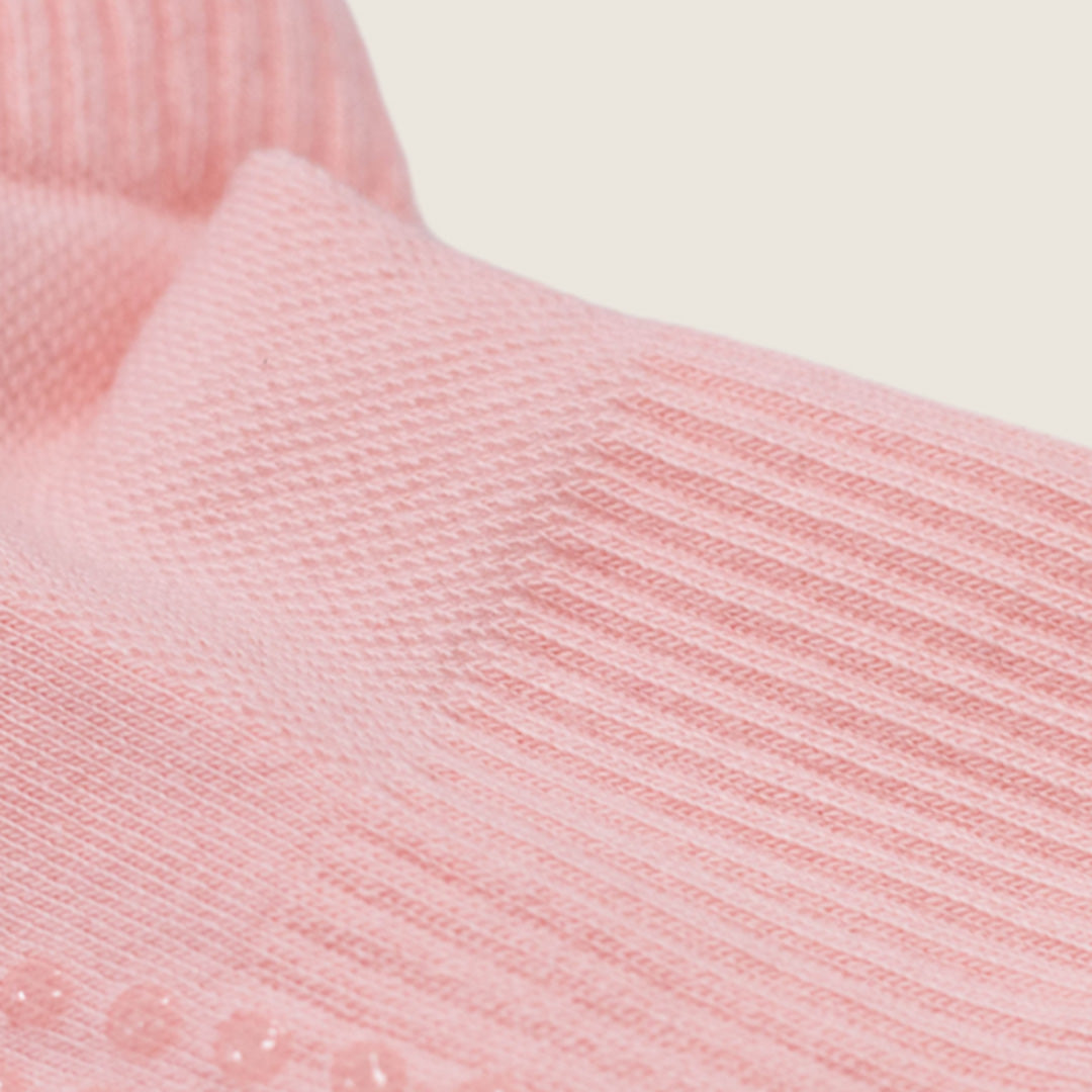 The Perry Ankle Grip Sock in Tea Rose