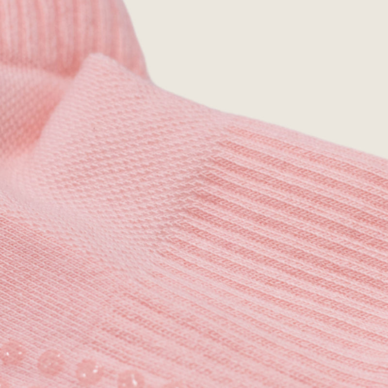 The Perry Ankle Grip Sock in Tea Rose