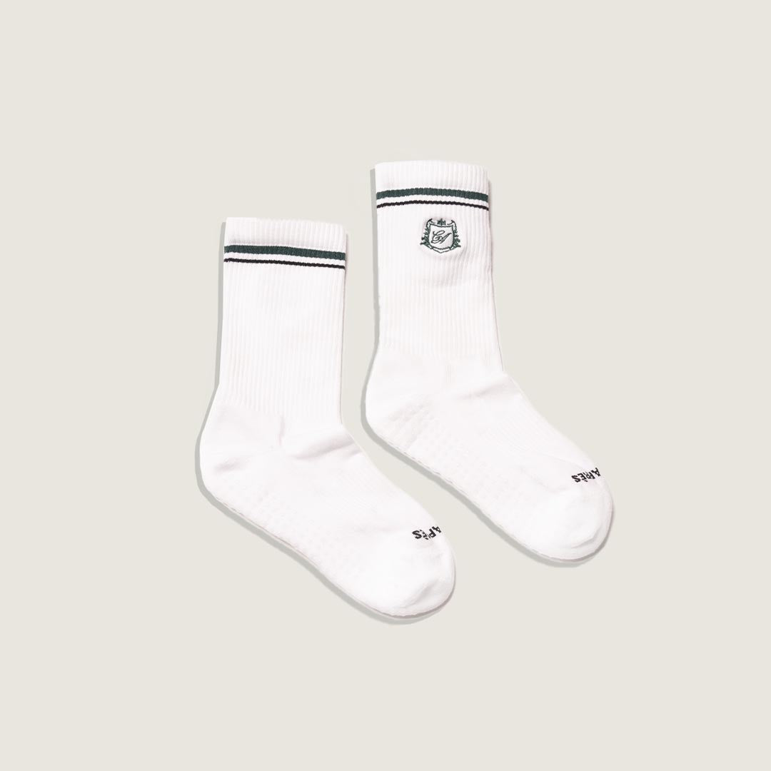The Peyton Crest Crew Grip Sock