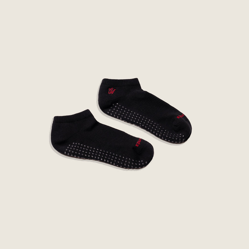 The Perry Ankle Grip Sock in Black