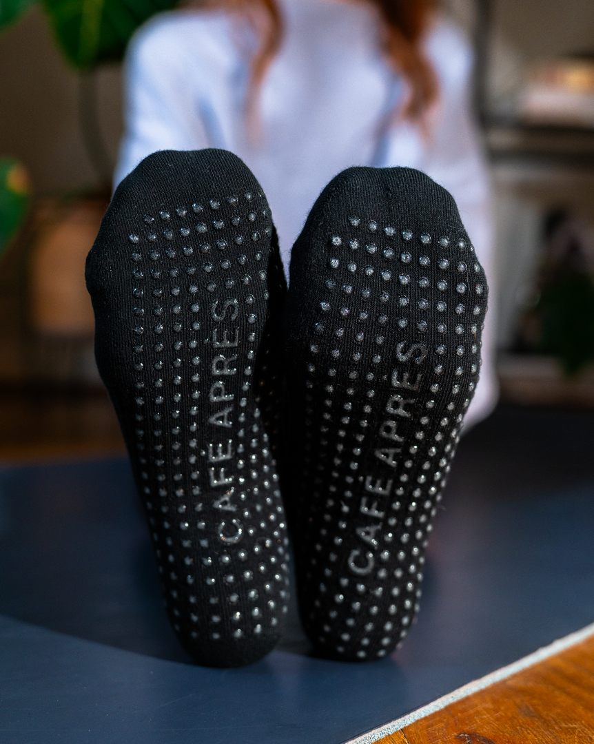 The Perry Ankle Grip Sock in Black